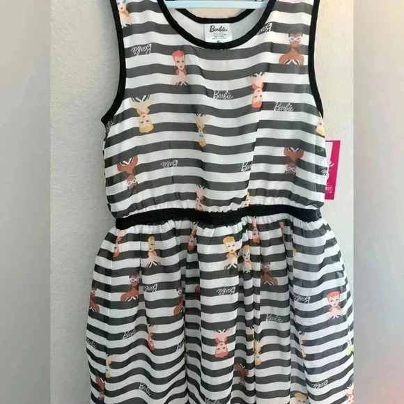 Barbie Dress Girls Size L (10-12) Black White Barbiecore Target NWT - Picture 4 of 7